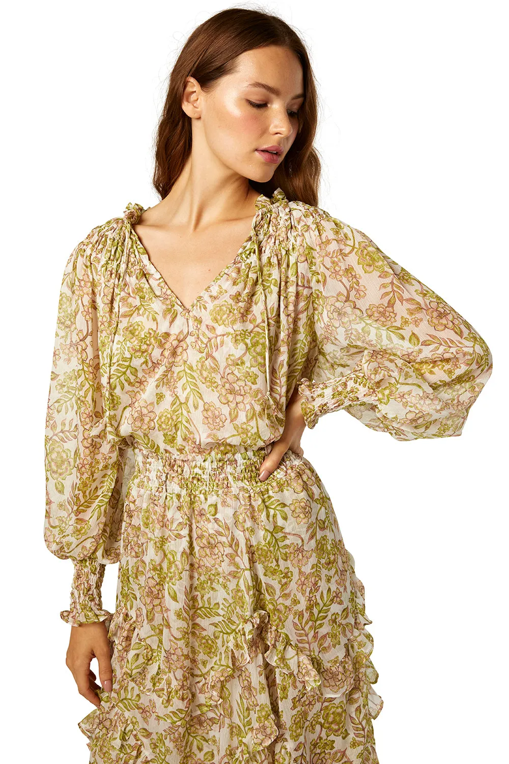 Misa - Clio Top in Green Goddess
